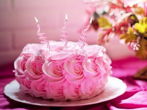 Birthday Cake - Cream Roses