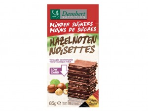Damhert Less Sugars Chocolate Tablet - Hazelnuts