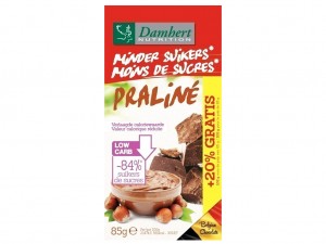 Damhert  Less Sugars Chocolat Tablet - Praliné 