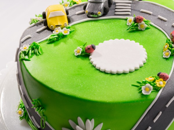 Road Construction Tractor Birthday Cake - Feeding My Kid